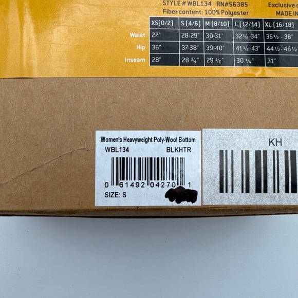 Carhartt Base Force Heavyweight Bottom Layer Women SML WBL134 Black Heather NIB‎ - Picture 5 of 6